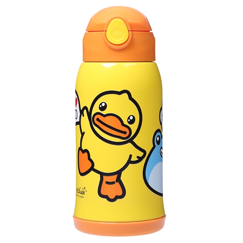 Face儿童保温杯 BD-K1 550ml 带吸管316不锈钢杯子 升级欧标硅胶吸嘴 小学生幼儿园男女宝宝通用防摔水杯