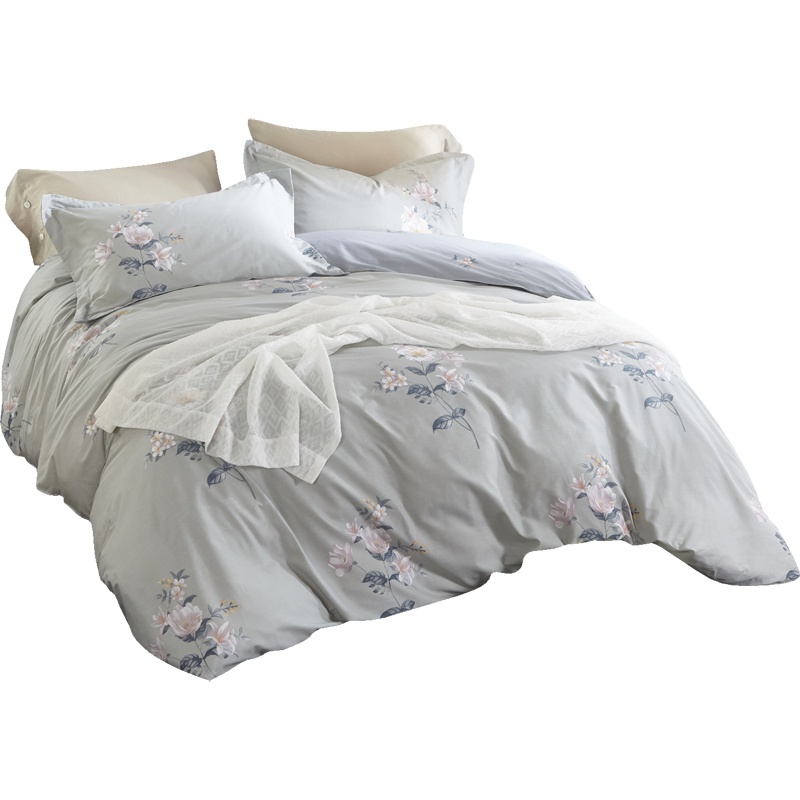 悦达家纺床上四件套全棉纯棉床单单人床套件加大双人床四件套花卉简约被套床笠