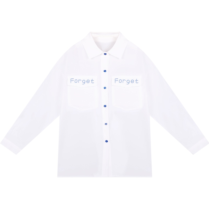 2019新款很仙的上衣纯色日式衬衫女欧货洋气森系学生宽松韩版衬衣