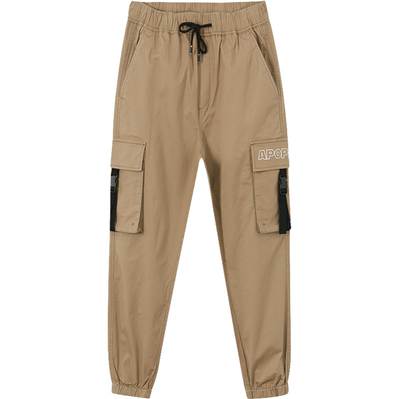 [1件3折价:49.5]美特斯邦威束脚工装裤男新款春季潮流帅气宽松慢跑男士休闲裤