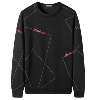 雅鹿男装百搭圆领休闲运动风撞色字母装饰男士长袖卫衣2186W02001