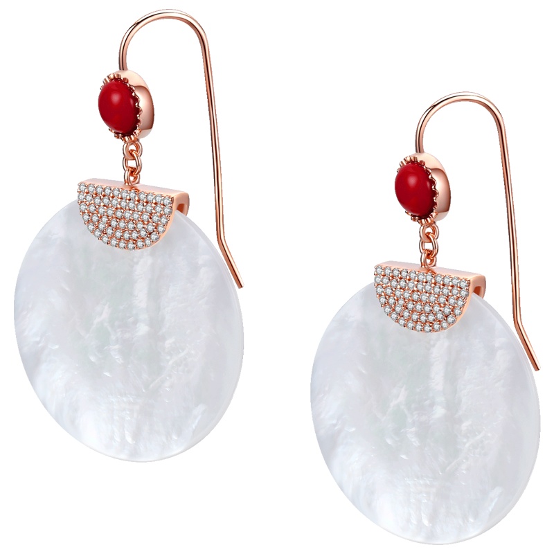 佰色传情新款纯银时尚个性耳环女潮气质耳钉夸张大耳坠简约耳饰品