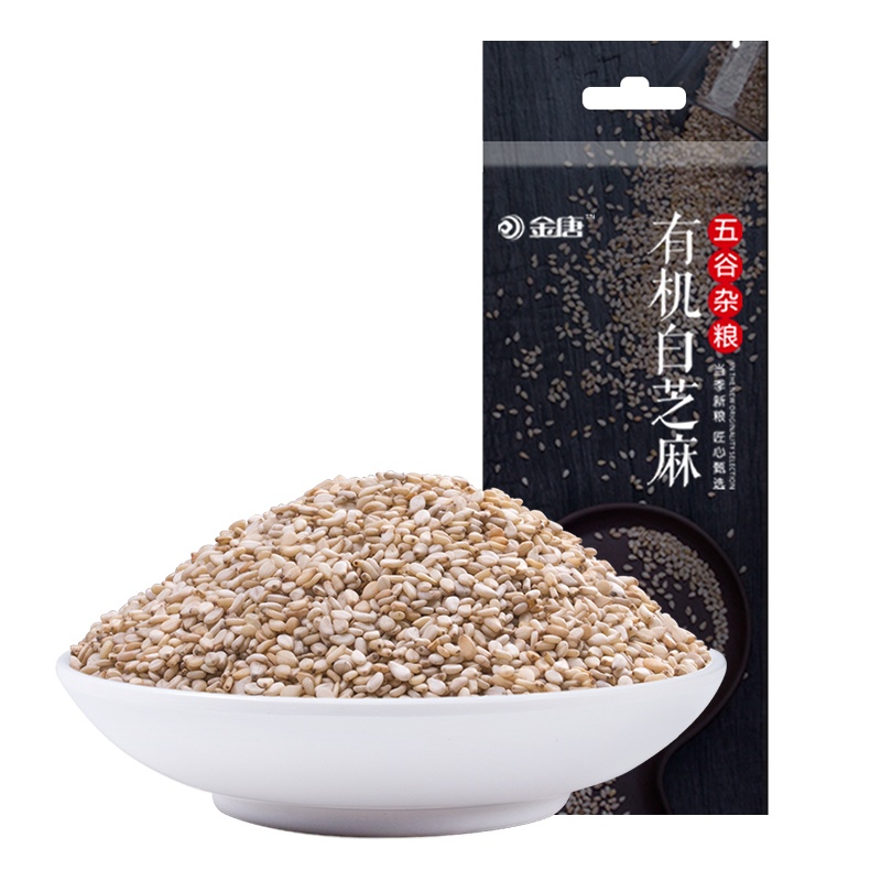 金唐(KTANG)有机白芝麻350g白芝麻生 打芝麻酱 杂粮粗粮 大米伴侣 烘焙辅料 香醇饱满