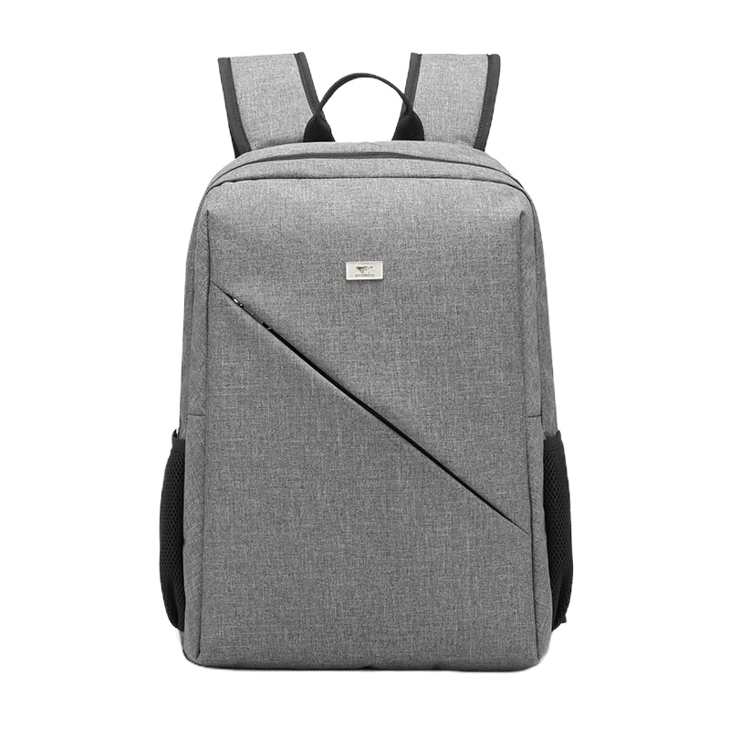 七匹狼背包男双肩包休闲百搭电脑旅行包中学生书包时尚潮流灰色