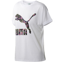 PUMA彪马女装运动服经典logo款运动服休闲跑步短袖T恤598260