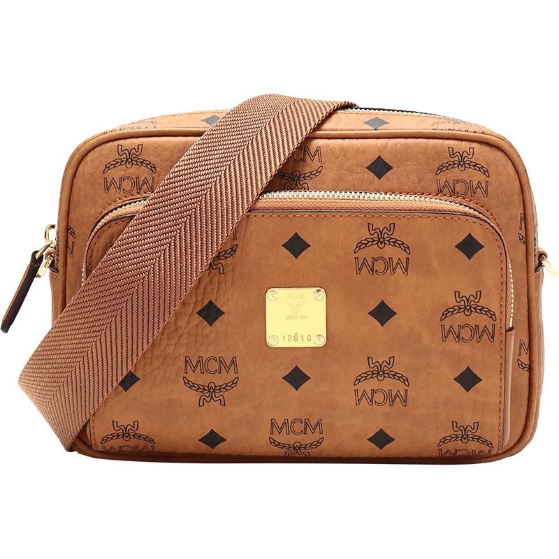 MCM 男女通用 涂层帆布单肩斜挎包 MMRAAKC02