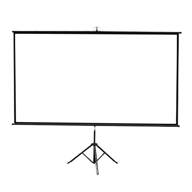 企购优品投影幕布支架落地100寸高清移动幕布家用便携支架 16:9支架幕布 玻珠