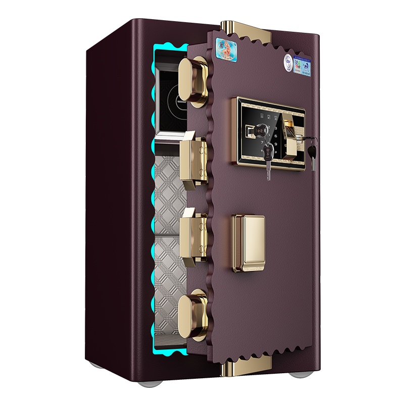 虎牌保险柜家用保险箱办公3C认证 FDG-A1/D60厘米高智能电子密码指纹保险箱/柜 防盗阻撬曲线门新品