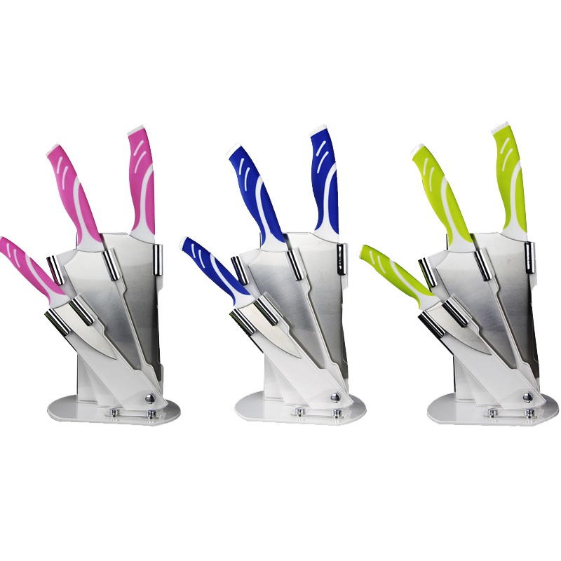 爱自由不锈钢四件套刀具家用菜刀厨师刀水果刀