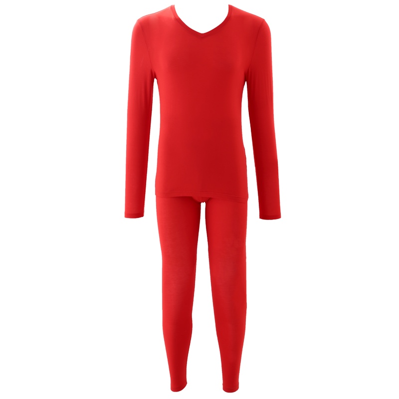 都市丽人简约V领修身男士保暖套装4W7103