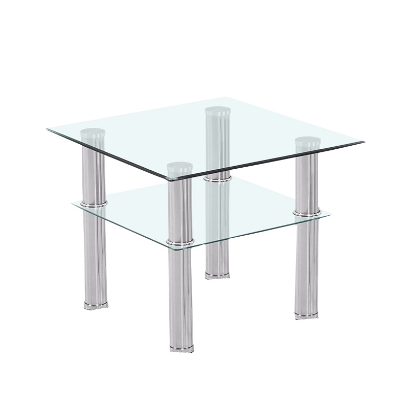 阳采 茶几 现代茶几不锈钢双层茶几