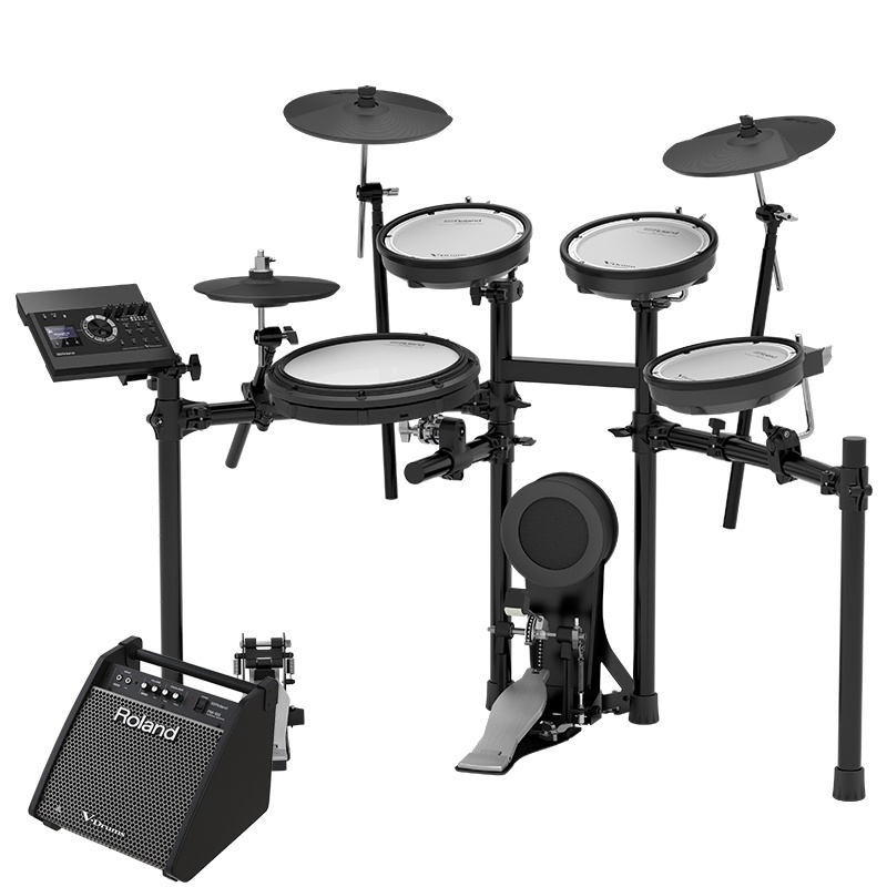 罗兰(Roland)电子鼓TD17KV 专业演奏电子鼓电鼓便携儿童初学练习演出爵士鼓通用电架子鼓+罗兰电鼓音箱套装