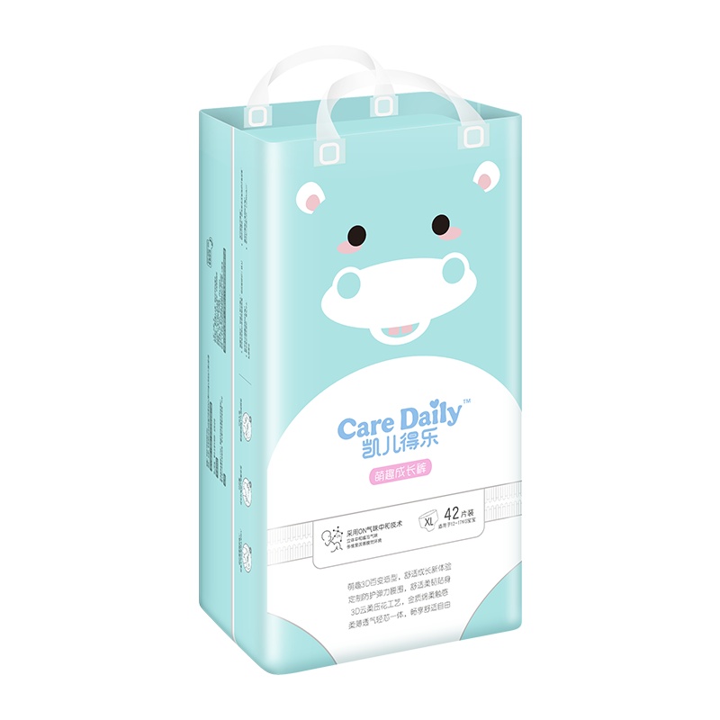 凯儿得乐萌趣拉拉裤XL码 婴儿宝宝尿不湿成长裤超薄透气单包42片