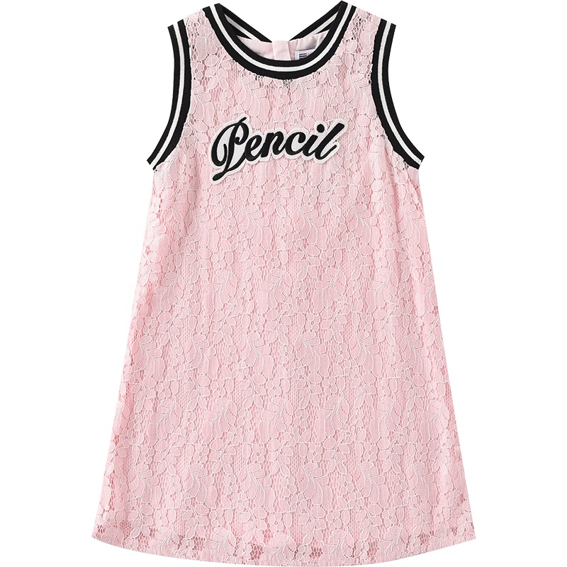 铅笔俱乐部童装2019夏装新款女童背心连衣裙中大童裙子儿童连衣裙