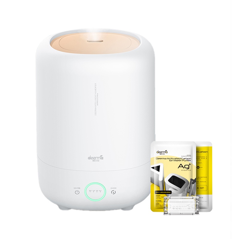 德尔玛(deerma)加湿器 F726S 智能恒湿 三色湿度环 3档雾量 5L大容量加湿器 银离子净化版