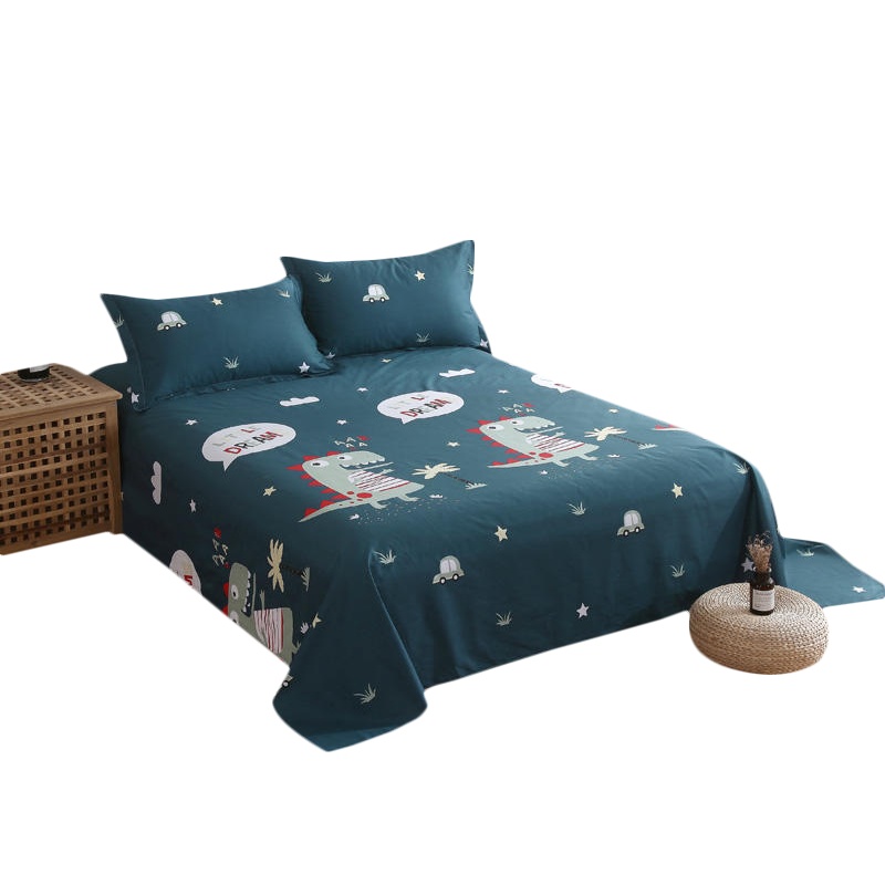 曼凝家纺 全棉长绒棉磨毛床单单件单人学生宿舍床1.5米双人床1.8m纯棉被单