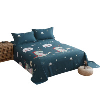 曼凝家纺 全棉长绒棉磨毛床单单件单人学生宿舍床1.5米双人床1.8m纯棉被单