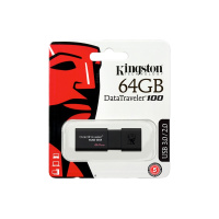 金士顿64GB USB3.0 U盘 DT100G3 黑色 滑盖设计时尚便利