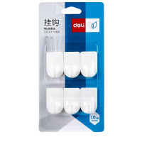 得力粘胶挂钩 免钉挂钩 19352 6只卡(额定承重1kg)