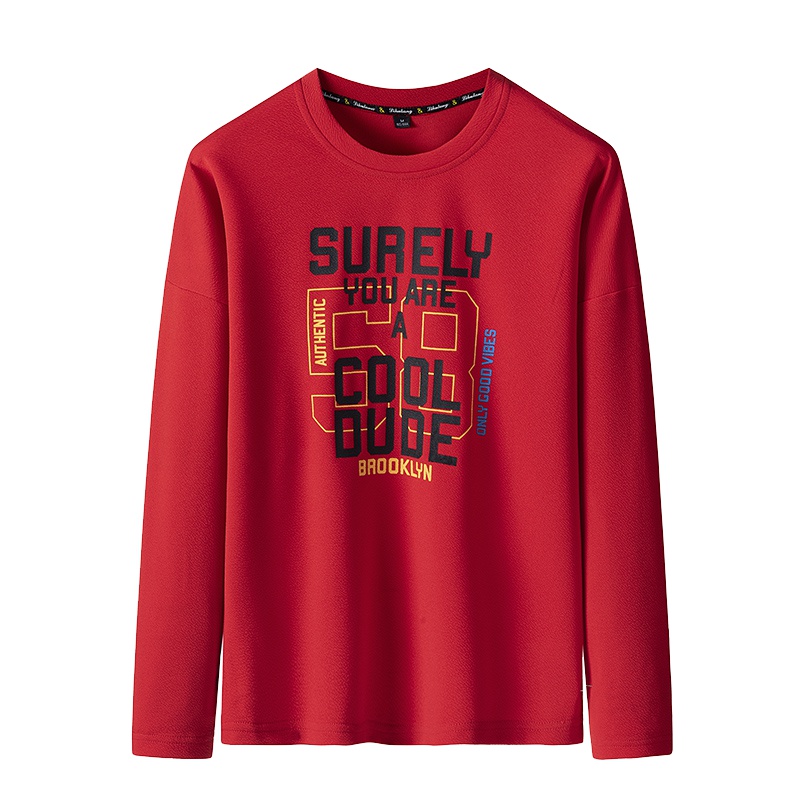 稻草人(Mexican)男士长袖t恤青少年春秋季圆领韩版印花学生长袖体恤上衣潮