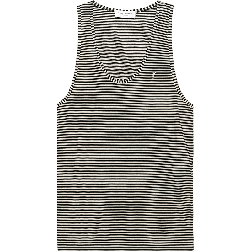 圣罗兰 SAINT LAURENT 女士聚酯纤维/粘胶纤维低圆领背心 630999 YBTZ2