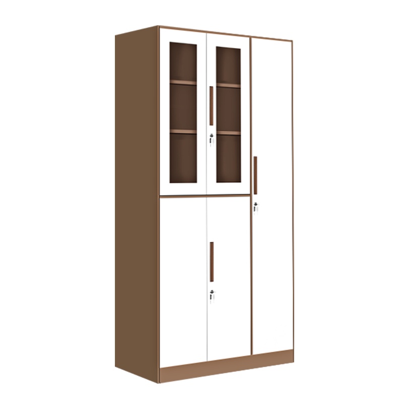 [红心家居]更衣柜钢制办公柜储物更衣柜玻璃门档案柜资料柜子