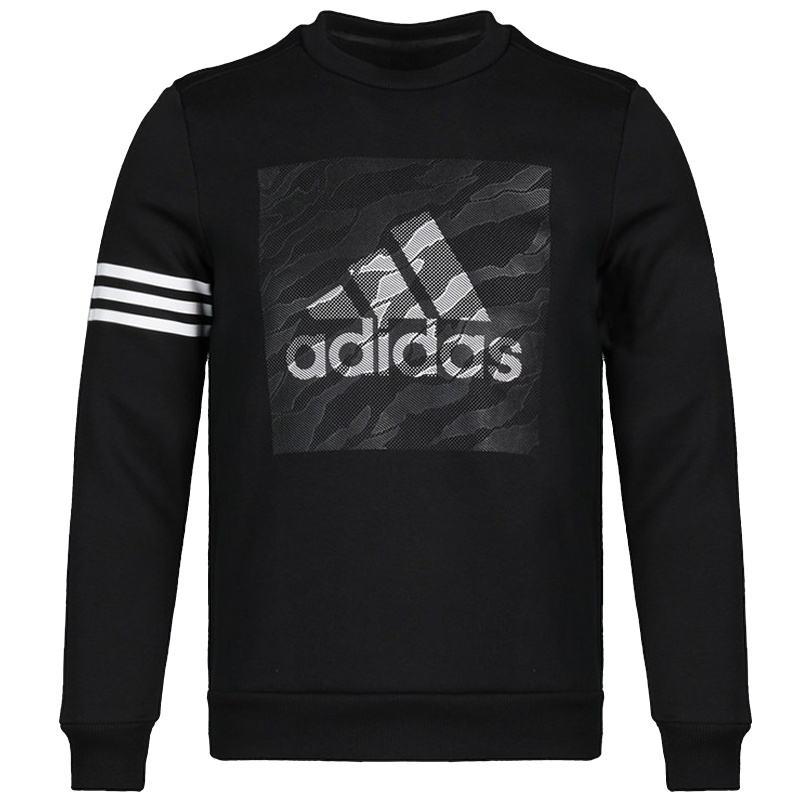 阿迪达斯儿童(ADIDAS KIDS)春秋男大童圆领运动休闲套头卫衣DT2427