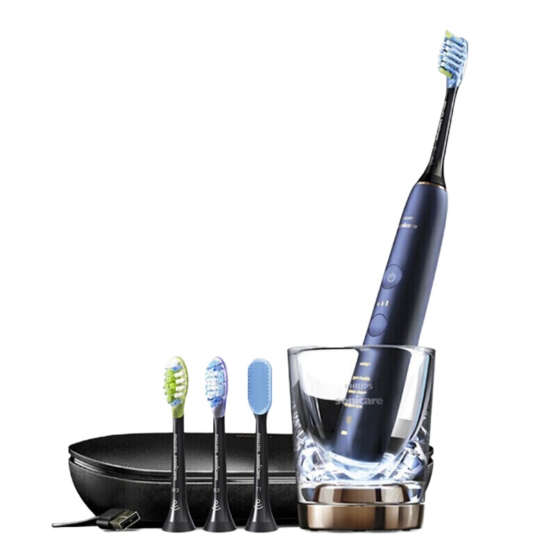 飞利浦(PHILIPS)电动牙刷 HX9954/52钻石智能感应型成人充电式 声波震动式清洁牙刷蓝牙版电动转速电动牙刷
