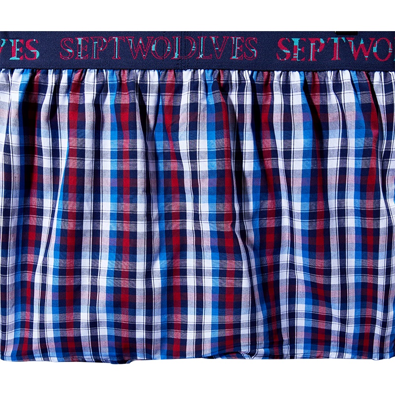 七匹狼【纯棉】1条装全棉男士短裤明筋全时尚舒适阿罗裤平角裤