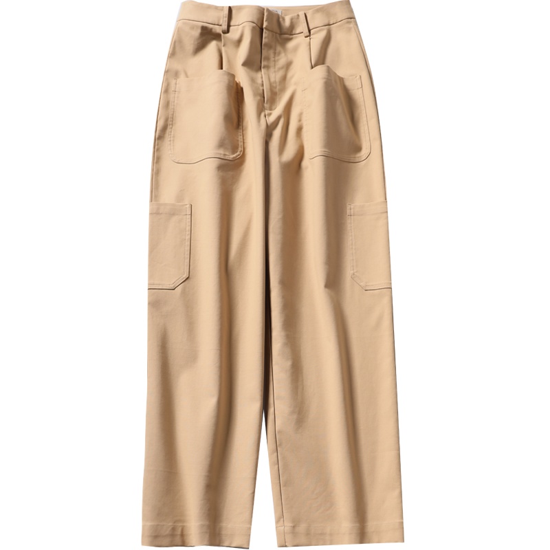 娅丽达女裤2019秋季新款卡其色哈伦裤女宽松韩版时尚休闲大码裤子I3421