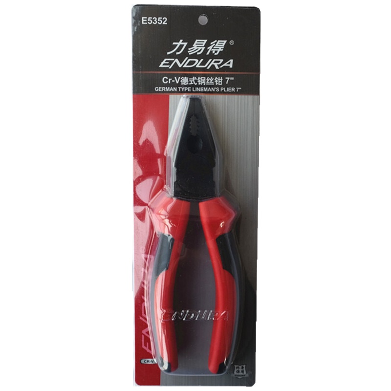 力易得(ENDURA) E5352 7寸 钢丝钳 单位:把<1把装> 铬钒钢