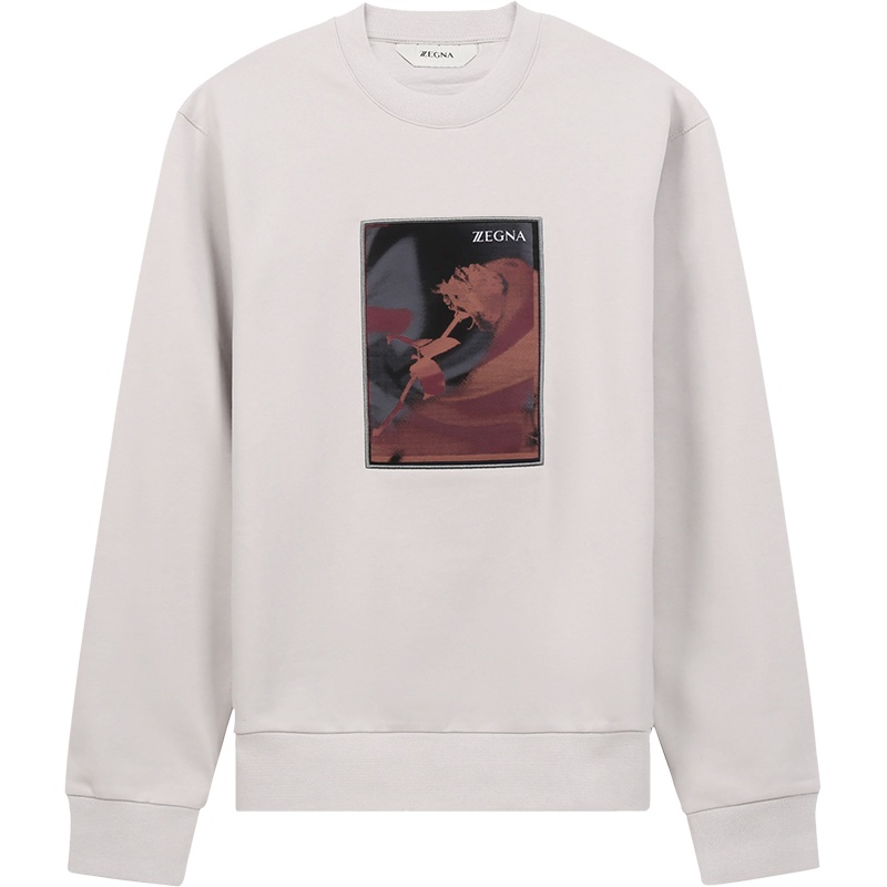 Z ZEGNA 杰尼亚 男士 棉质 圆领长袖卫衣运动衫 VV458 ZZ856H