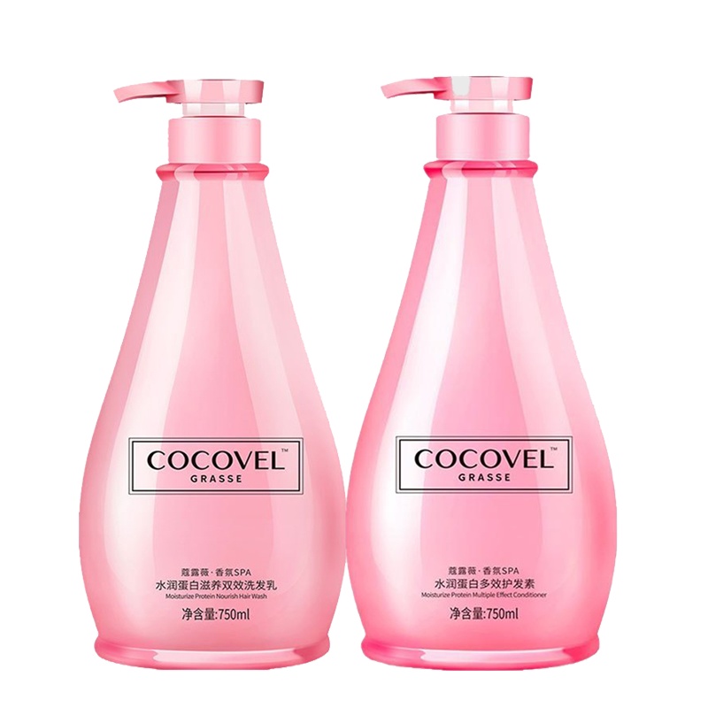 蔻露薇COCOVEL香水水润蛋白滋养双效洗发乳750ml+护发素750ml双效滋养成人任何发质