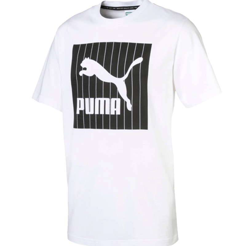 PUMA彪马短袖男运动服宽松训练半袖圆领T恤579871-02