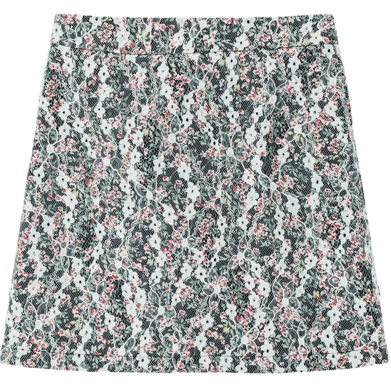 OtherMix蕾丝碎花半身裙2021年早秋新款重工高腰薄款小众a字短裙