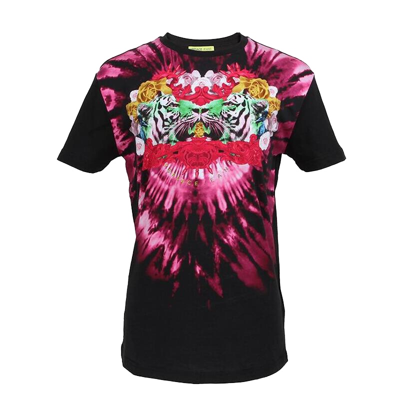 VERSACE 范思哲 奢侈品 男士黑色圆领短袖T恤 B3GNA77236069899