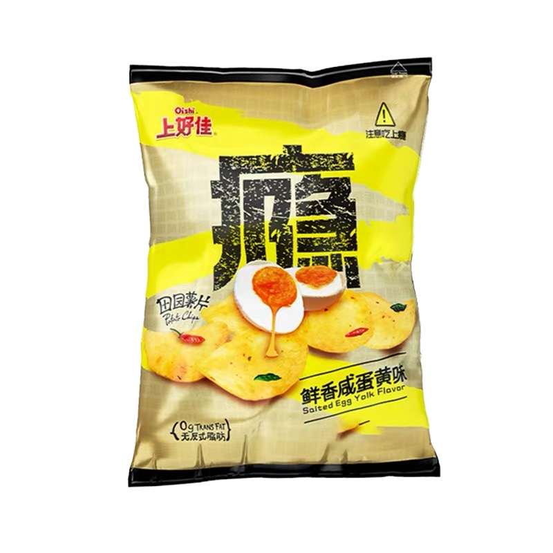 上好佳田园薯片鲜香咸蛋黄90g