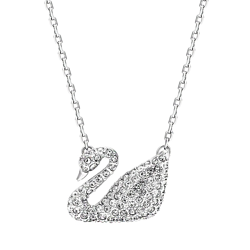 SWAROVSKI 施华洛世奇银色天鹅水晶项链女
