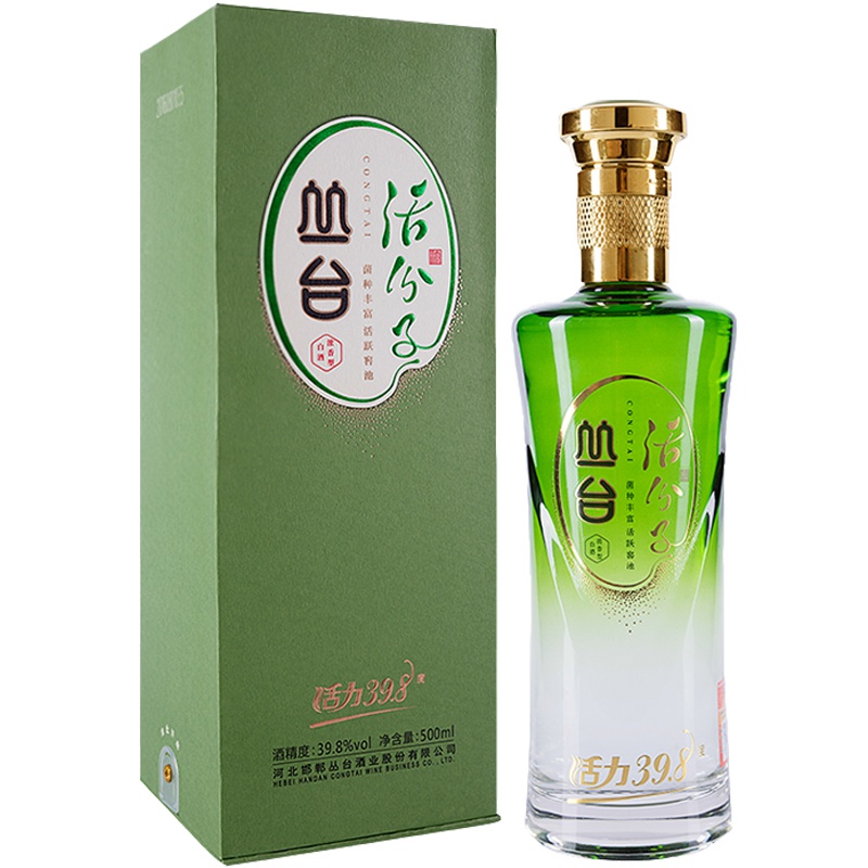 [中华老字号]河北供销馆 丛台酒 39.8度活分子 500ml单瓶装 浓香型白酒 邯郸特产