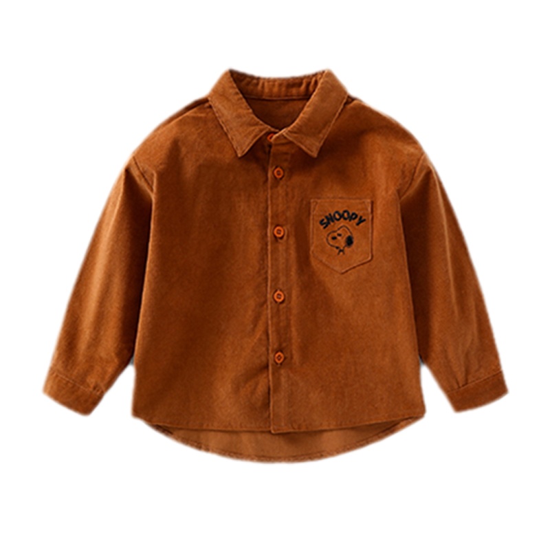 史努比SNOOPY童装男童衬衫春秋小男孩长袖衬衣宝宝外出开衫上衣