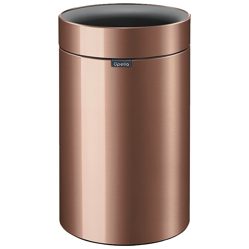 优百纳/Upella 优百纳欧式创意家用不锈钢垃圾桶 厨房客厅卧室办公室垃圾分类 开口无盖9L