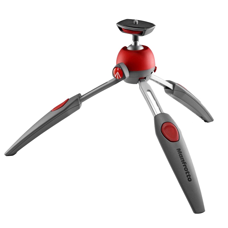 曼富图(MANFROTTO) MT PIXI EVO-RD微单卡片单反相机三脚架迷你桌面便携自拍三角支架 红色