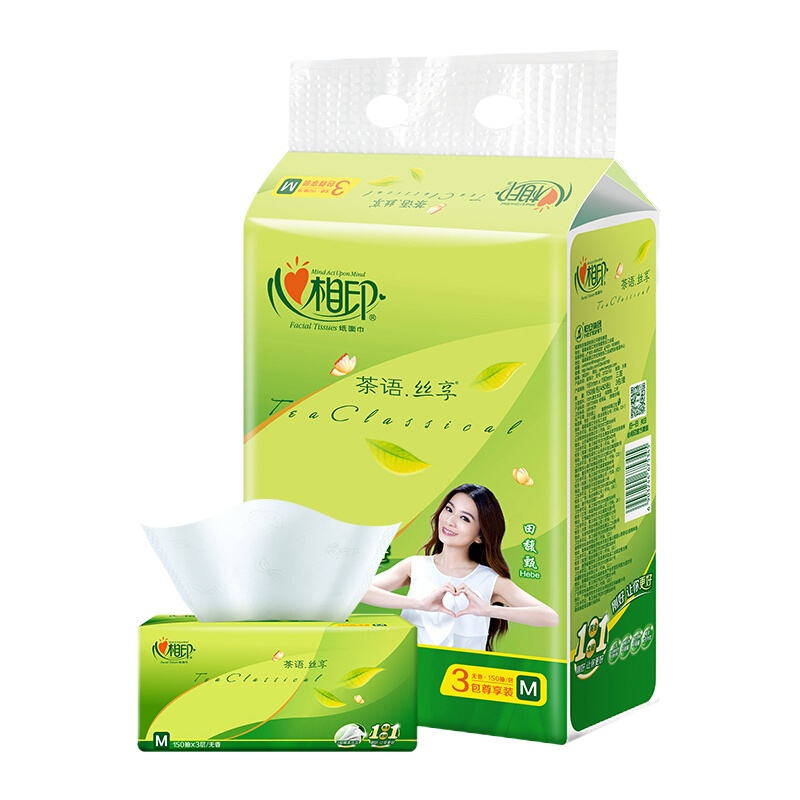 3M企业定制心相印面巾纸 150抽*3层*3包*1提
