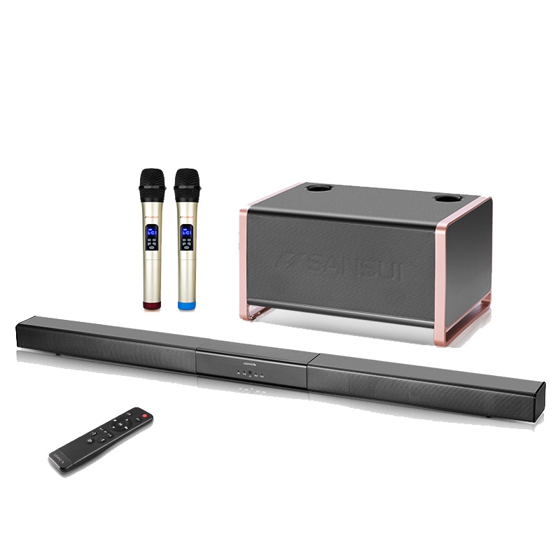 山水(SANSUI)91W 家庭影院 家庭KTV套装 回音壁 立体环绕声无线蓝牙音箱 卡拉OK电视音响带低音炮 旗舰版