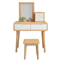 有模有样 全实木梳妆台北欧化妆桌网红多功能收纳柜简约现代小户型化妆台