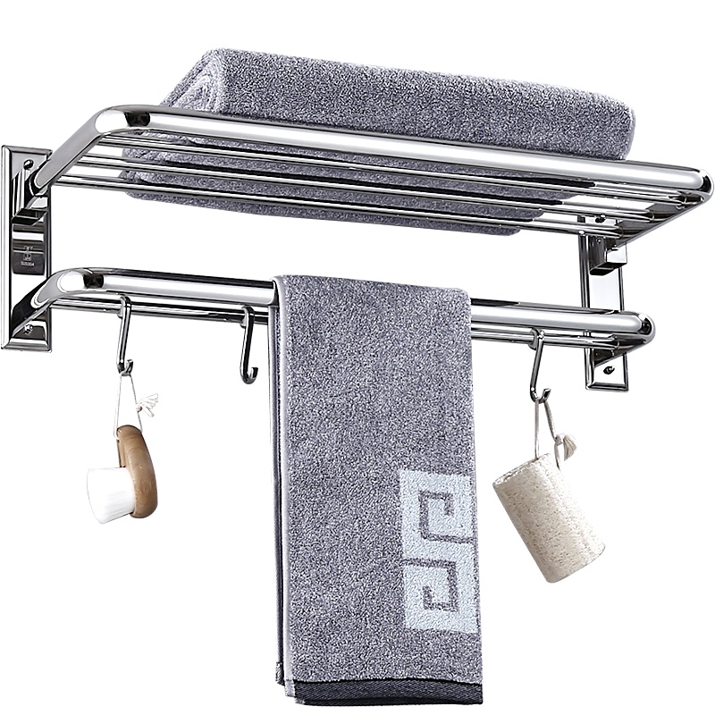 正山(Zhengshan)毛巾架不锈钢浴巾架卫生间浴室置物架壁挂304卫浴五金挂件