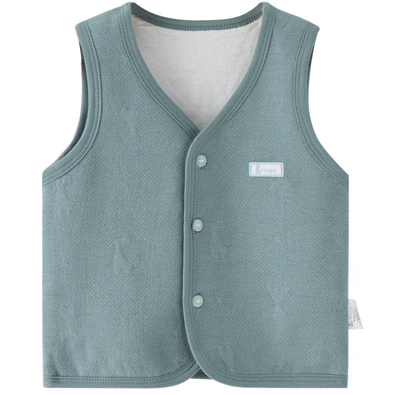 童泰(TONGTAI)2020年秋冬季新款3-18月婴儿男女宝宝保暖坎肩上衣对开扣棉马甲