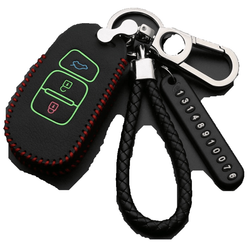 上山豹 适用于猎豹CS10汽车钥匙包猎豹CS9夜光钥匙皮套迈途Mattu改装保护壳扣
