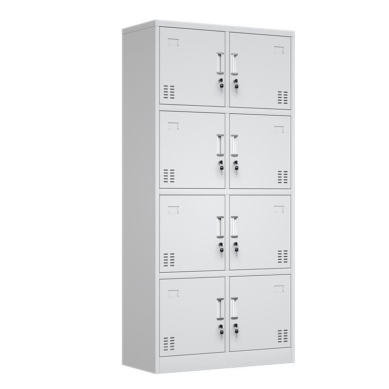 星岛钢制更衣柜员工储物柜文件柜浴室鞋柜铁皮柜落地凭证柜带锁存包柜8门更衣柜