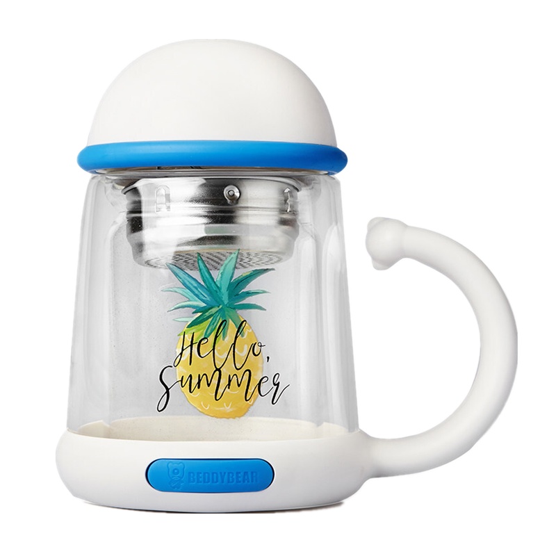 大菠萝杯具熊BEDDYBEAR杯子单双层耐热玻璃杯女花茶杯过滤办公便携创意可爱水杯